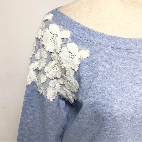Alexia Admor Lace Detail Sweatshirt Sz S - Picture 3 of 9